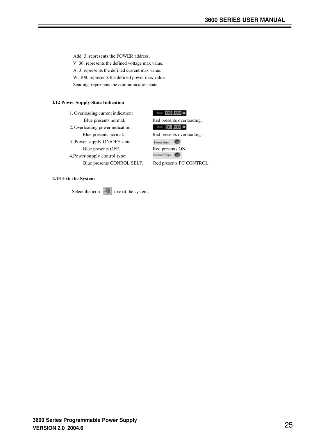 3Com 3646A, 3644A, 3645A manual Power Supply State Indication, Exit the System 