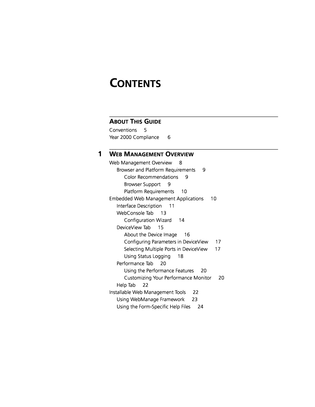 3Com 3900 manual Contents, About This Guide, Web Management Overview 