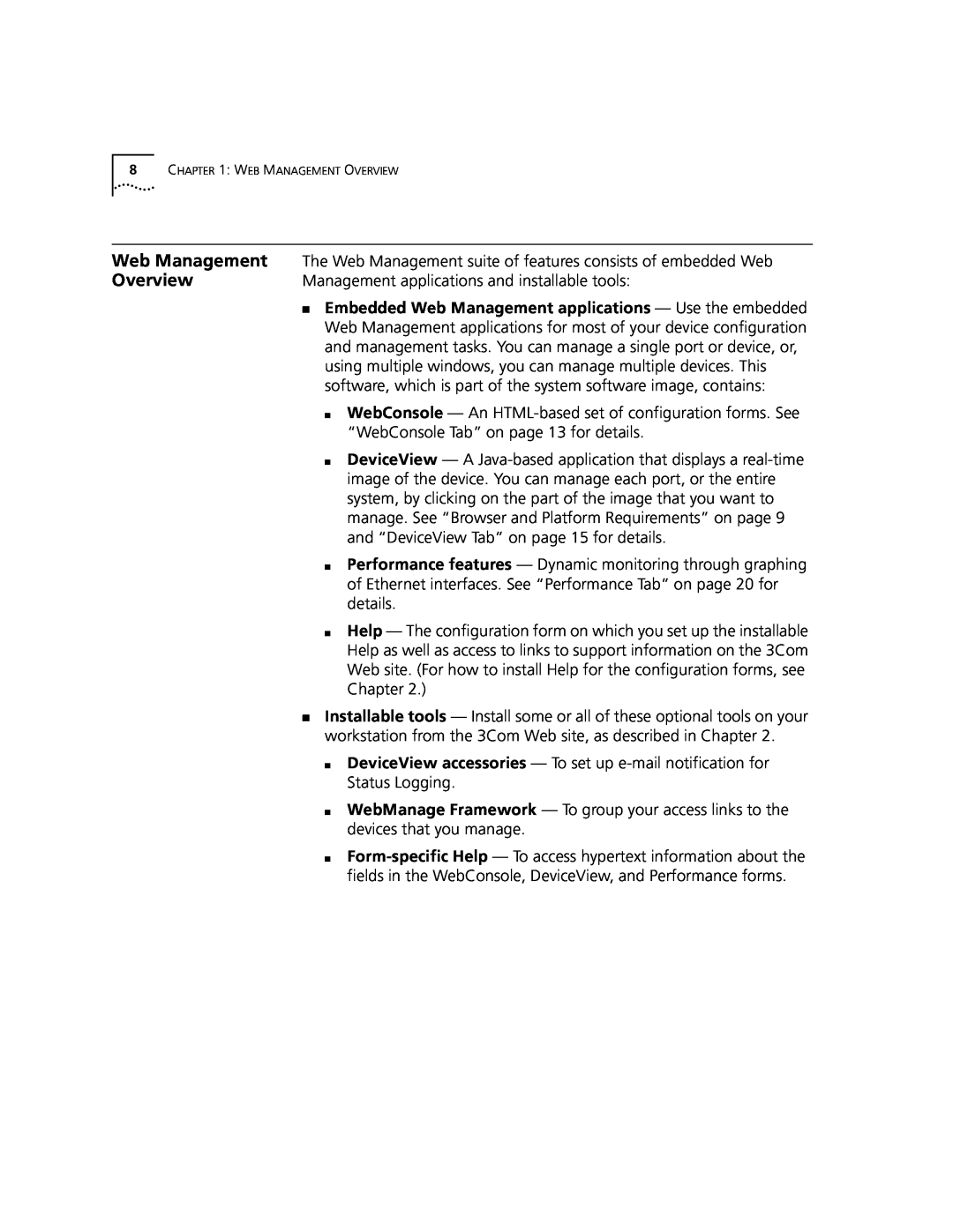 3Com 3900 manual Web Management, Overview 