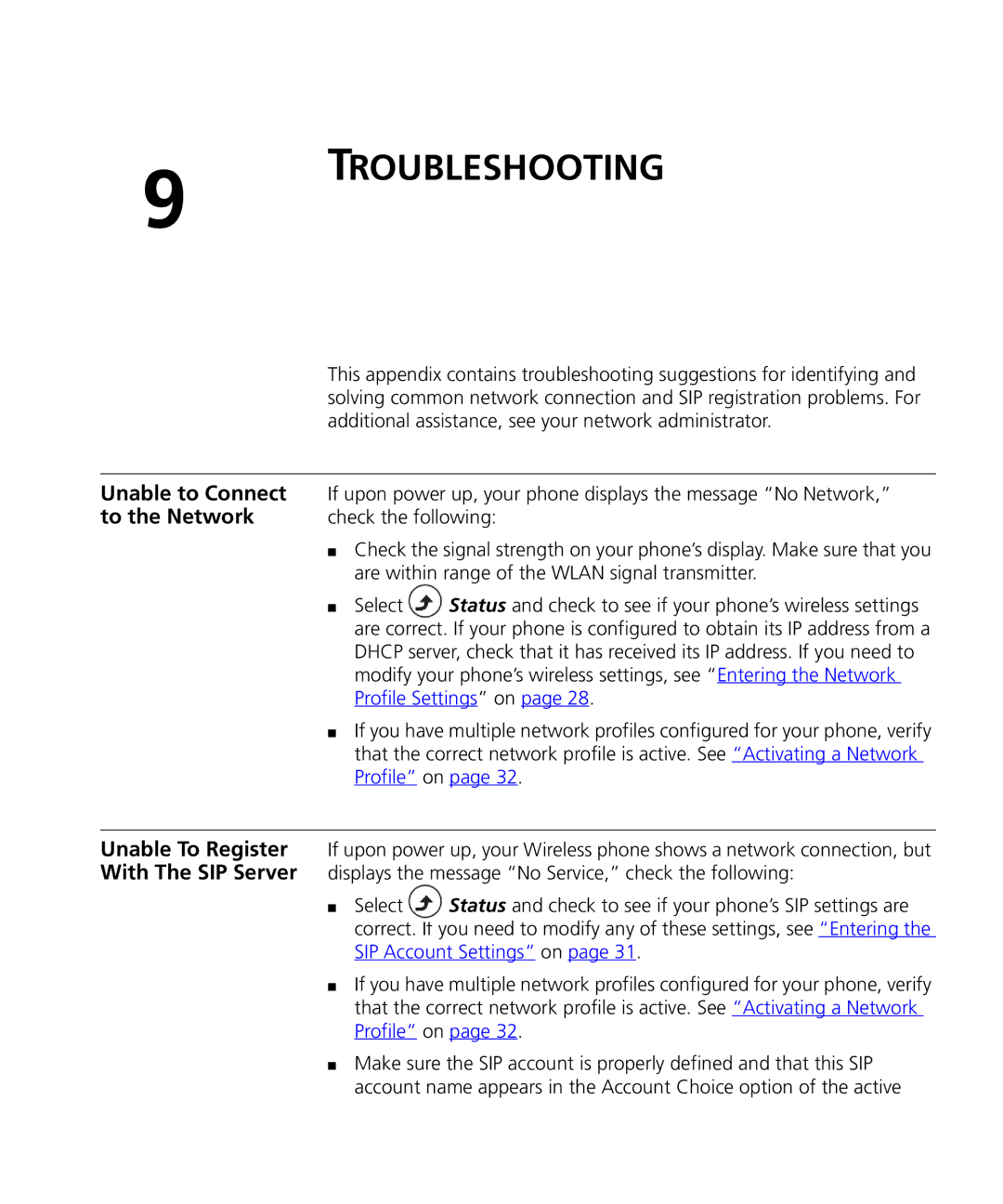 3Com 3C10408A manual Troubleshooting, Unable to Connect, To the Network, Check the following 