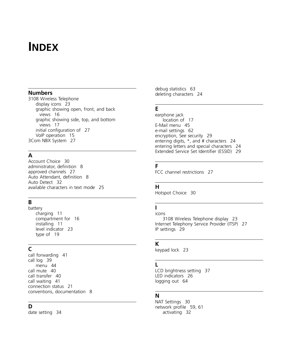 3Com 3C10408A manual Index, Numbers 