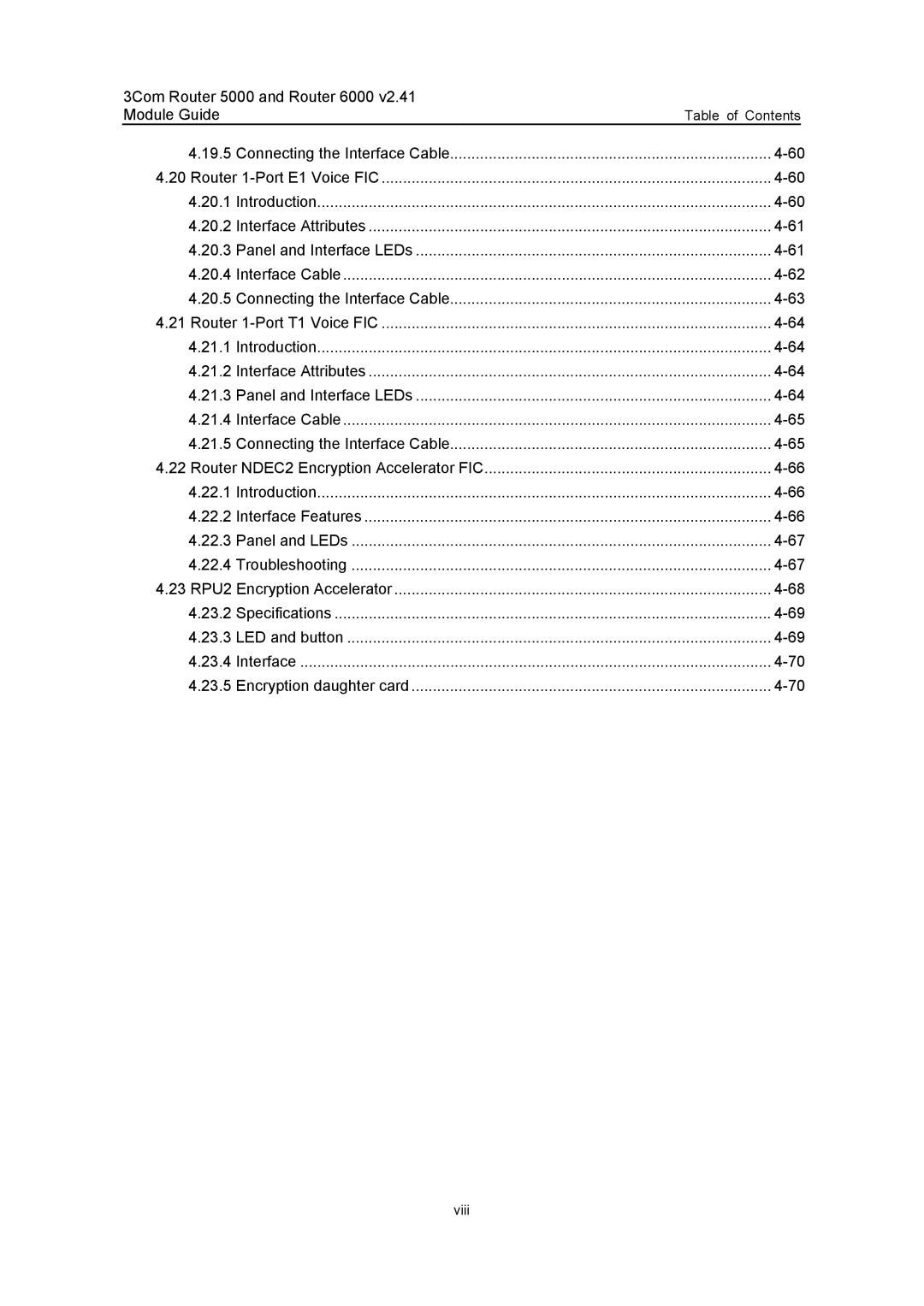 3Com 3C13751, 3C13759, 3C13701, 3C13880, 3C13840 manual 3Com Router 5000 and Router 6000 Module Guide 