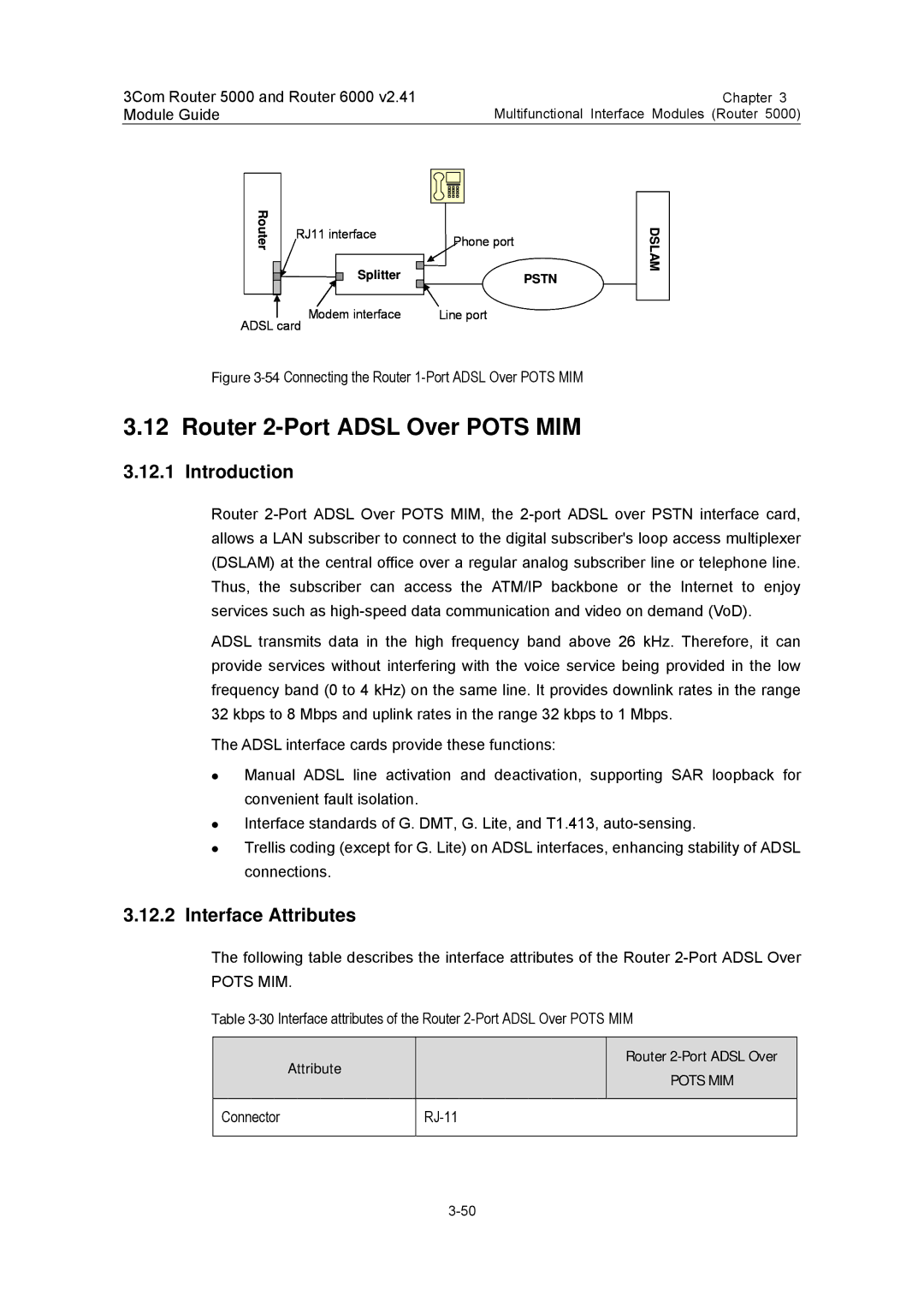 3Com 3C13701 3C13751 3C13755 3C13759 3C13840 3C13880 manual Router 2-Port Adsl Over Pots MIM, Attribute 