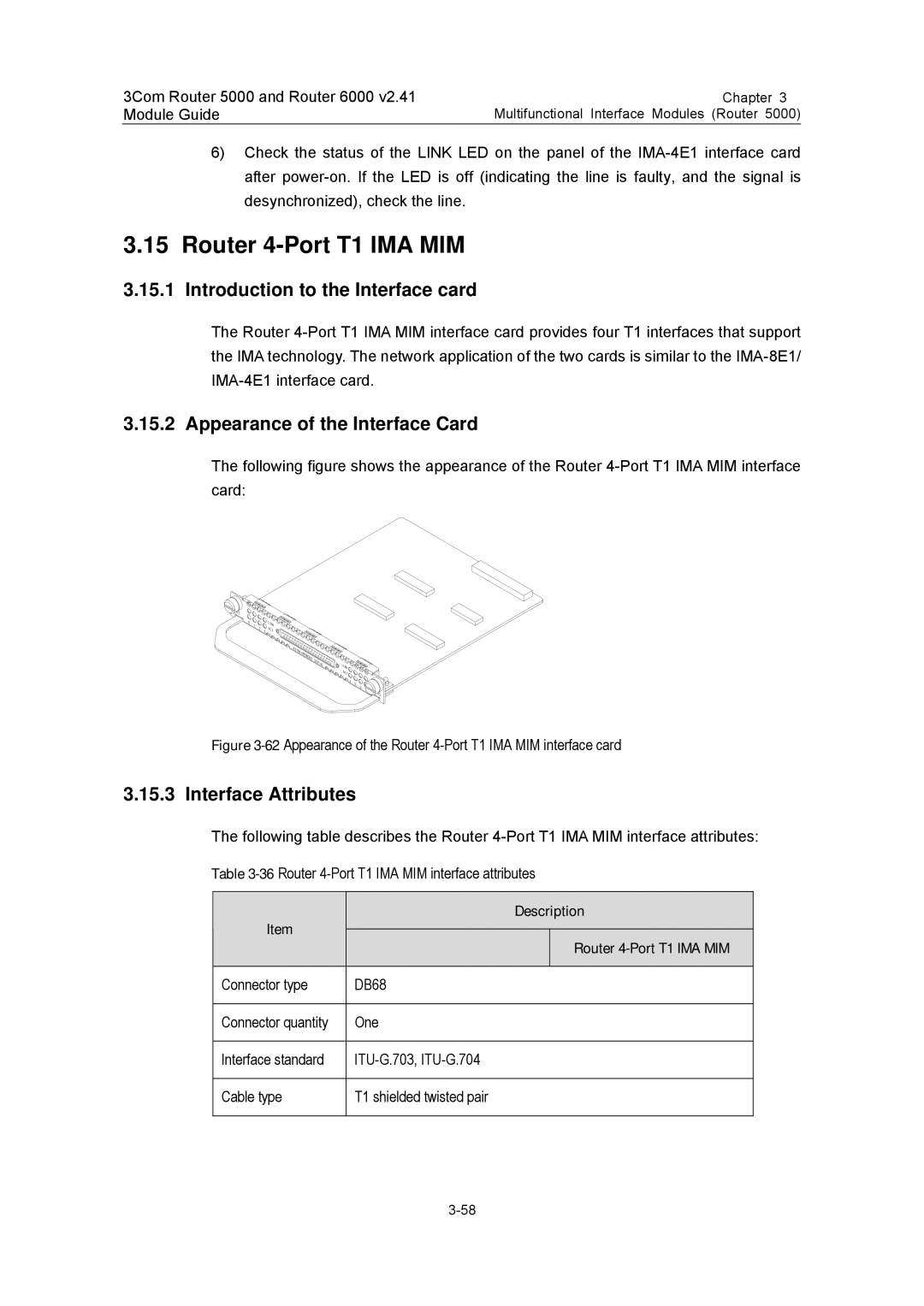 3Com 3C13701, 3C13759, 3C13880, 3C13840, 3C13751 manual Router 4-Port T1 IMA MIM, Introduction to the Interface card 