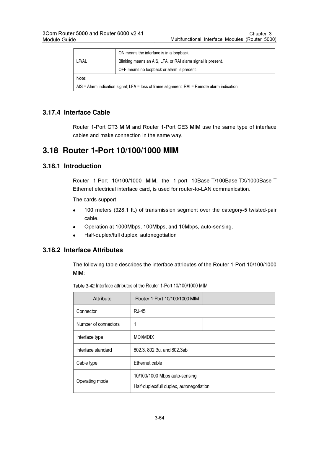 3Com 3C13701, 3C13759, 3C13880, 3C13840, 3C13751 manual Attribute Router 1-Port 10/100/1000 MIM, Mdi/Mdix 