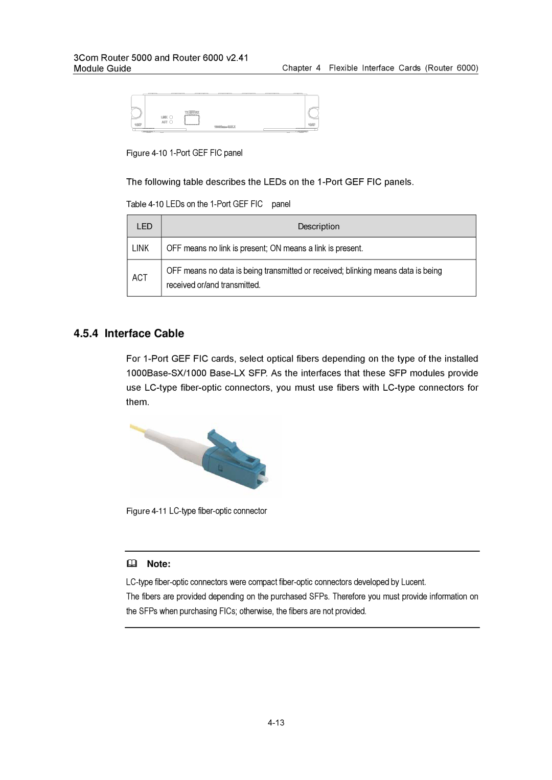 3Com 3C13701 3C13751 3C13755 3C13759 3C13840 3C13880 manual Interface Cable 