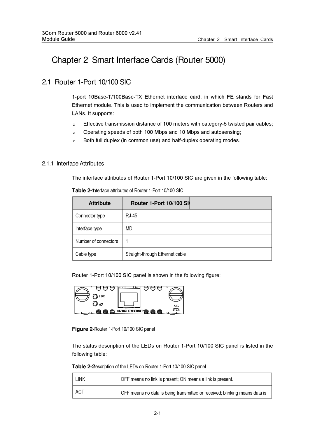 3Com 3C13759, 3C13701, 3C13880, 3C13840, 3C13751 manual Interface Attributes, Attribute Router 1-Port 10/100 SIC 