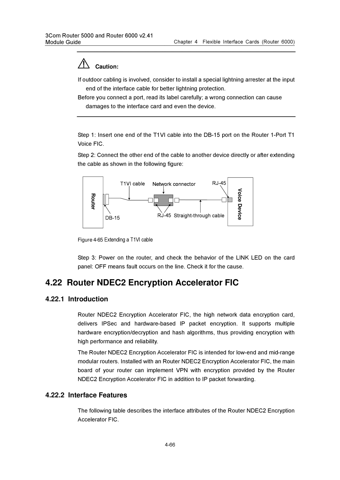 3Com 3C13880, 3C13759, 3C13701, 3C13840, 3C13751 manual Router NDEC2 Encryption Accelerator FIC, Interface Features 