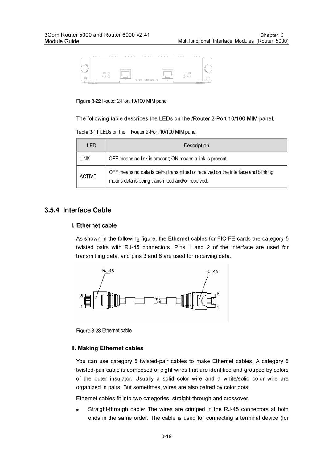 3Com 3C13751, 3C13759, 3C13701, 3C13880, 3C13840 manual II. Making Ethernet cables 