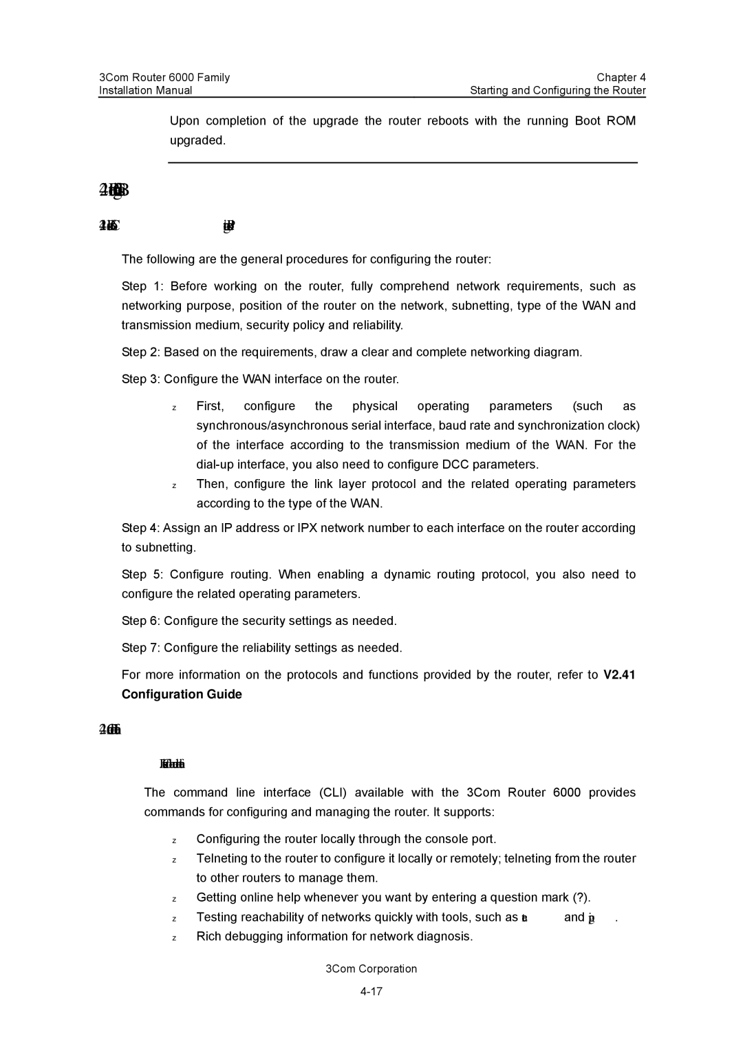 3Com 3C13840, 3C13880 manual Router Configuration Basics, Basic Configuration Procedures, Command Line Interface 