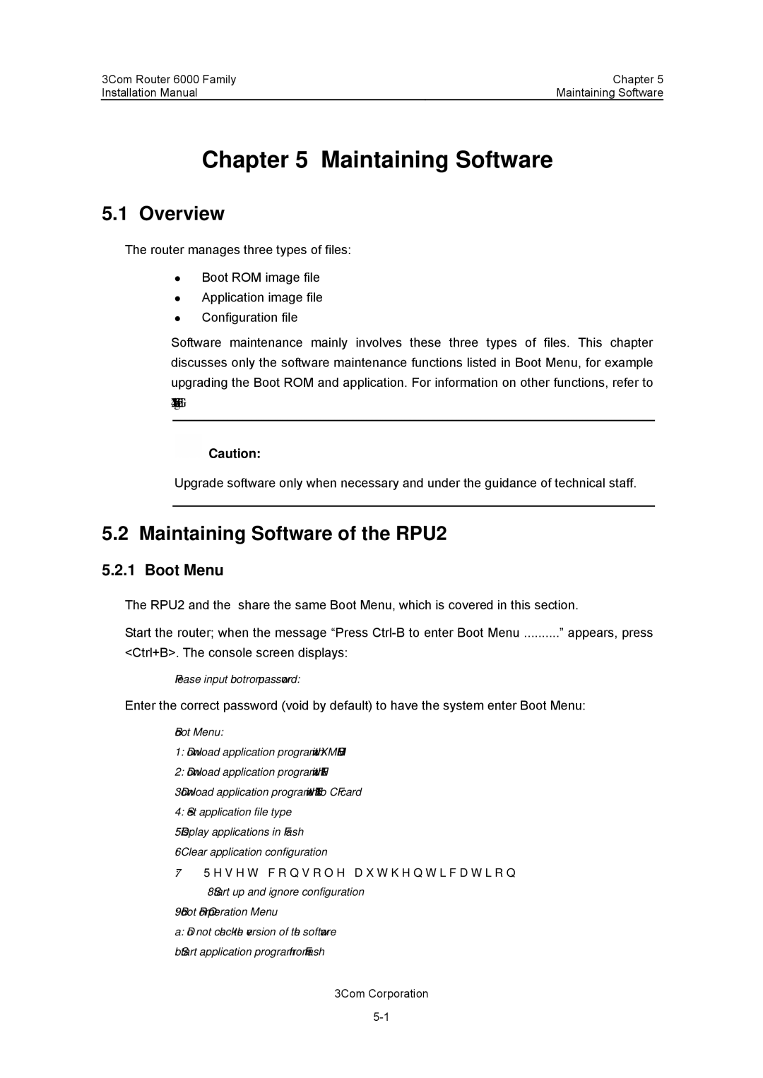 3Com 3C13880, 3C13840 manual Overview, Maintaining Software of the RPU2, Boot Menu 