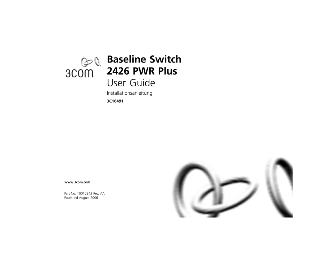 3Com 3C16491 manual Baseline Switch PWR Plus 