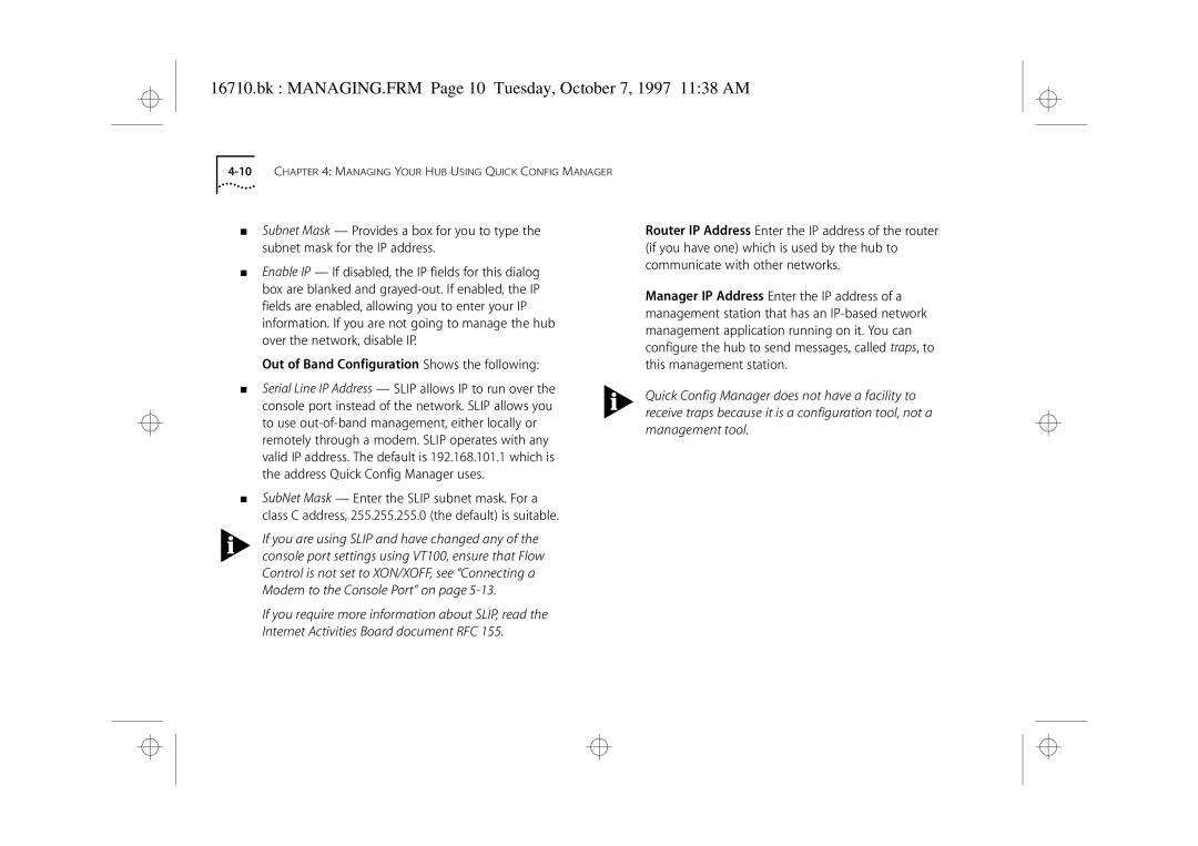 3Com 3C16710 manual Bk MANAGING.FRM Page 10 Tuesday, October 7, 1997 1138 AM 