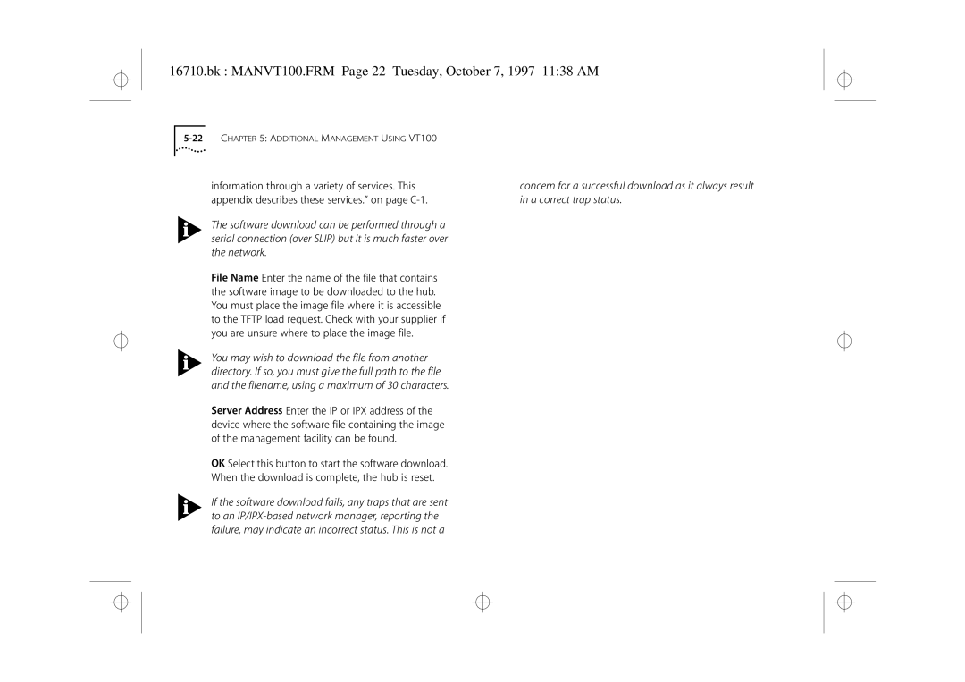 3Com 3C16710 Bk MANVT100.FRM Page 22 Tuesday, October 7, 1997 1138 AM, Information through a variety of services. This 