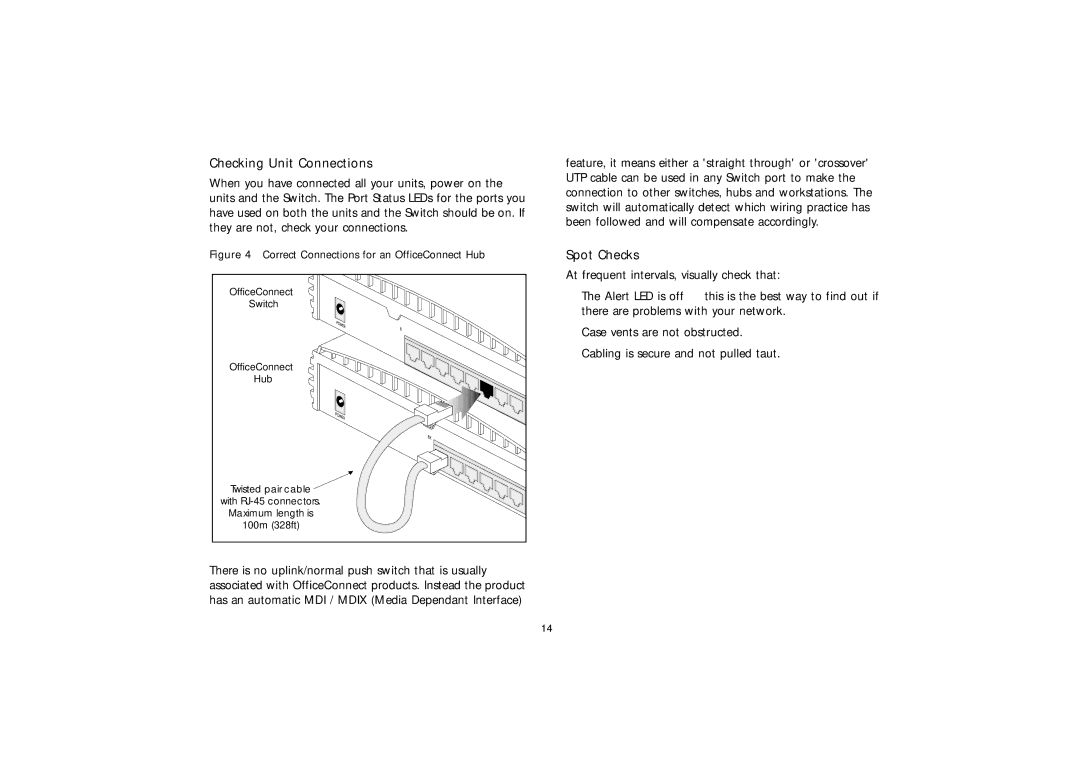 3Com 3C16790, 3C16791 manual Checking Unit Connections, Spot Checks 