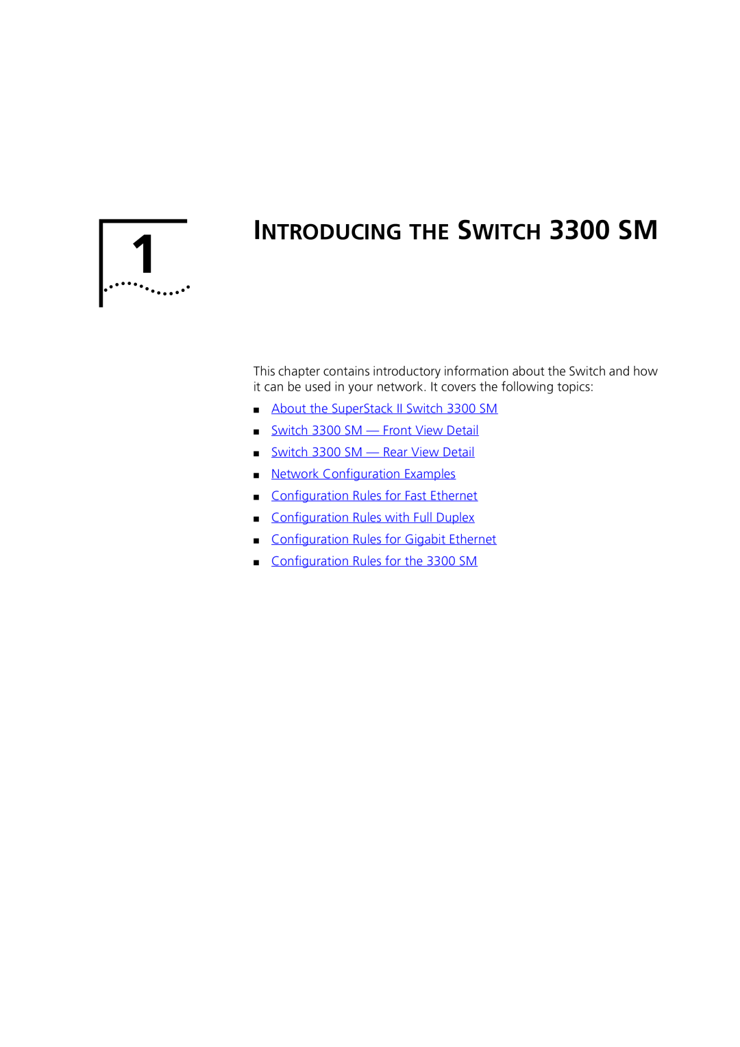 3Com 3C16987 manual INTRODUCING THE SWITCH 3300 SM 