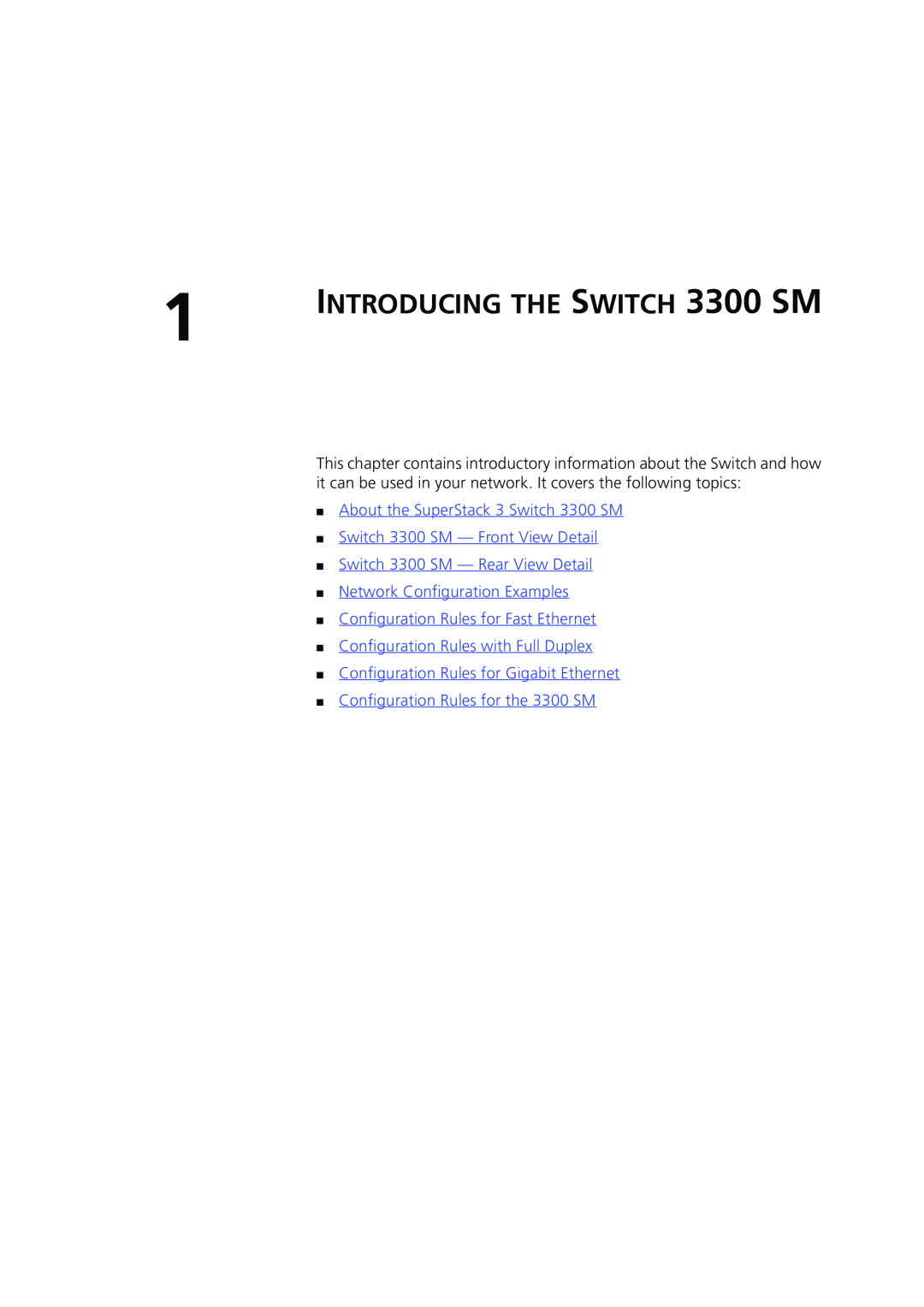 3Com 3C16987A manual INTRODUCING THE SWITCH 3300 SM 