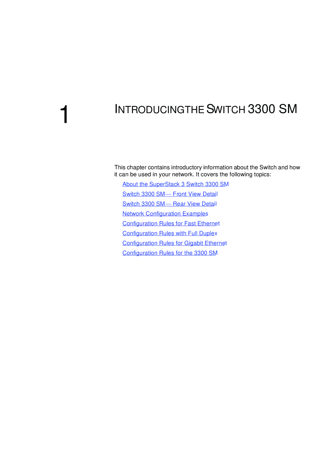 3Com 3C16987A manual Introducing the Switch 3300 SM 