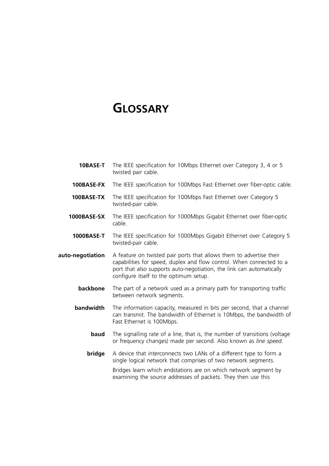 3Com 3C16987A manual Glossary 