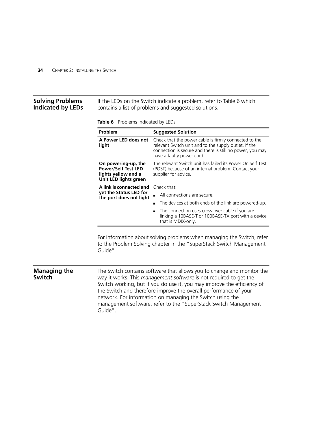 3Com 3C16986A, 3C16988A, 3C16987A, 3C16985B manual Managing, Guide, Network. For information on managing the Switch using 