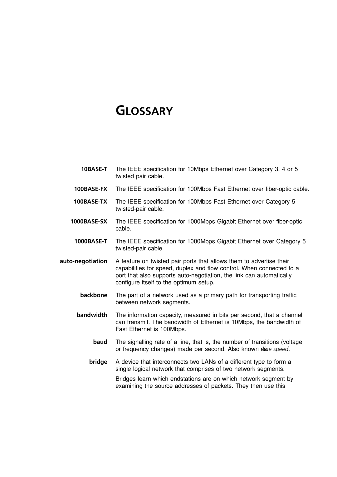 3Com 3C16985B, 3C16988A, 3C16987A, 3C16986A manual Glossary 