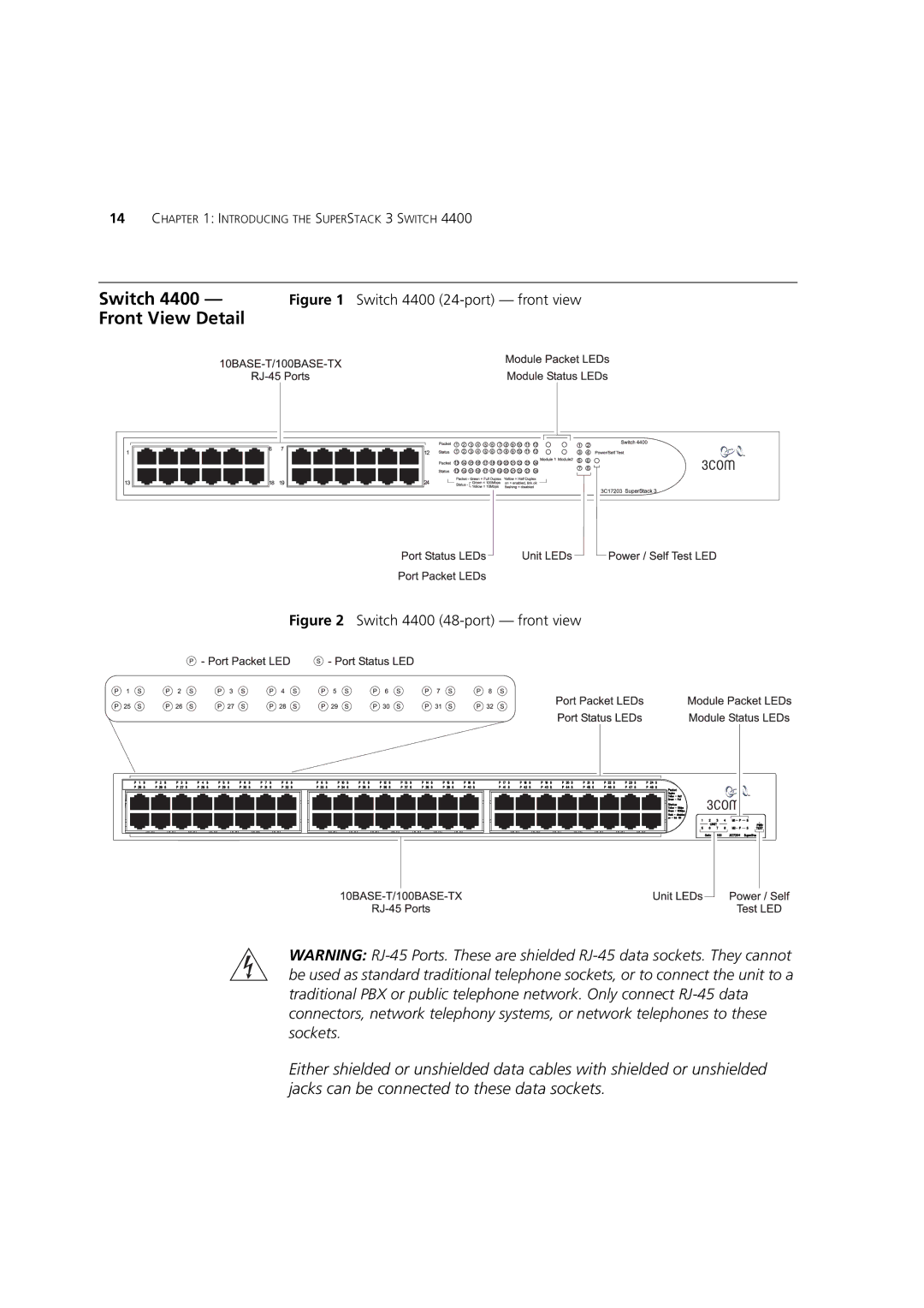 3Com 3C172203, 3C17204 manual Switch, Front View Detail 