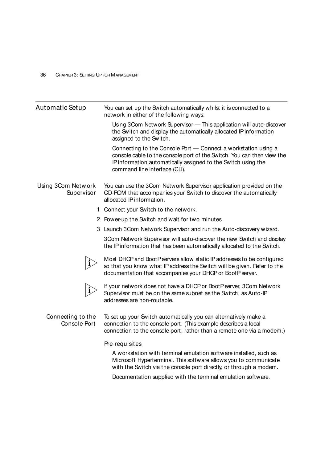 3Com 3C172203, 3C17204 manual Pre-requisites, Documentation supplied with the terminal emulation software 