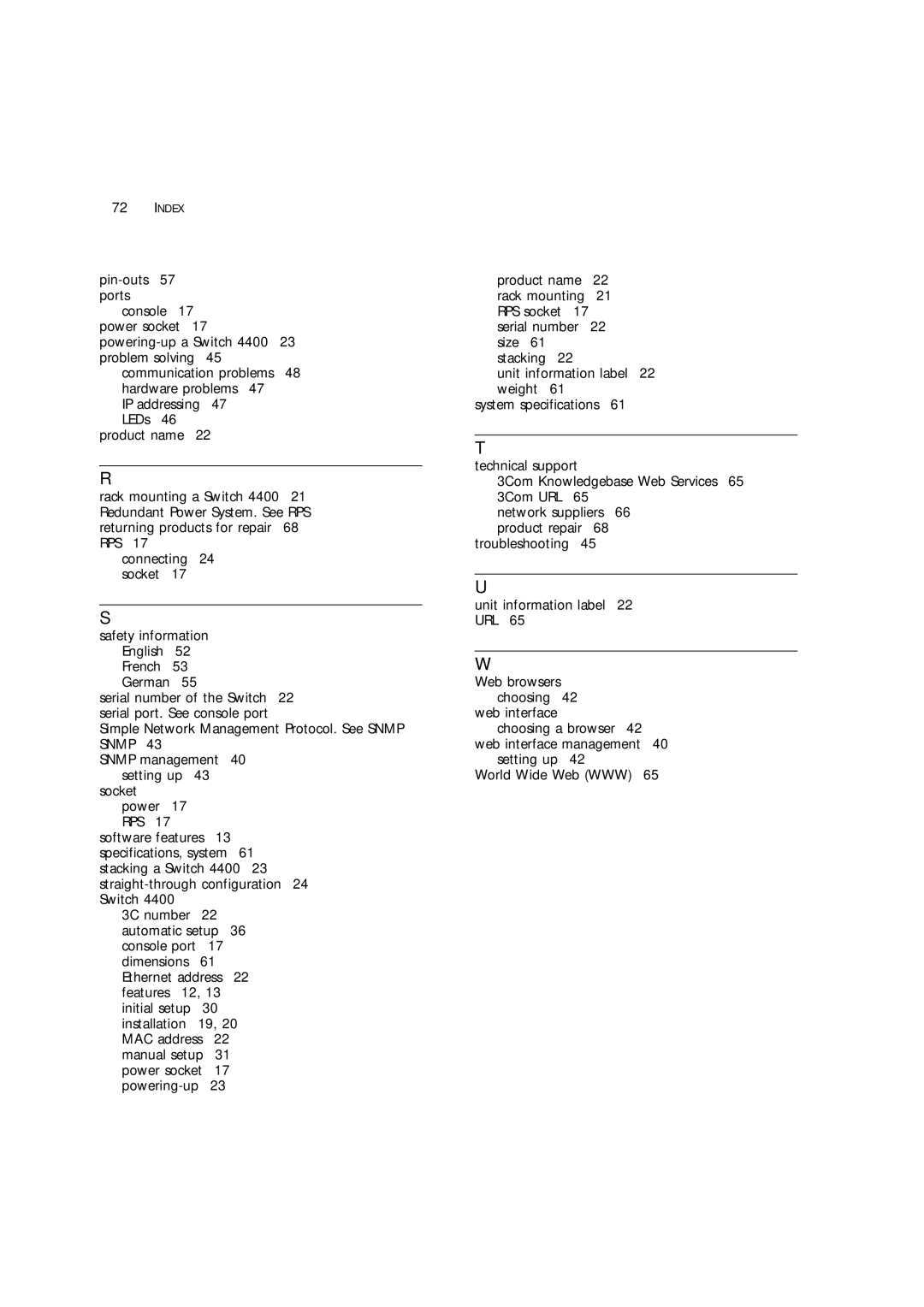 3Com 3C172203, 3C17204 manual Unit information label 