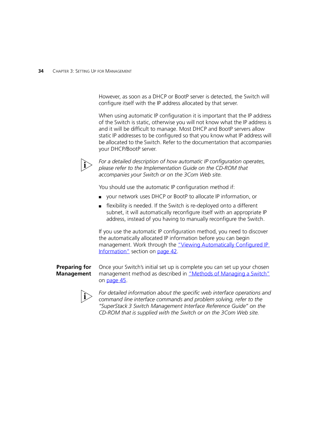 3Com C17302, 3C17300, C17304 manual Setting UP for Management 