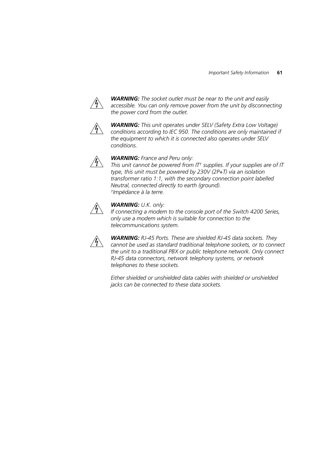 3Com C17302, 3C17300, C17304 manual Important Safety Information 