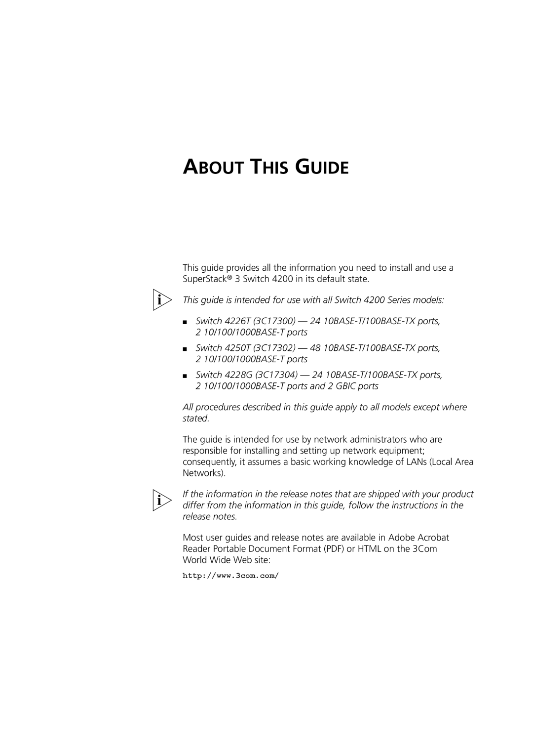 3Com C17302, 3C17300, C17304 manual About this Guide 