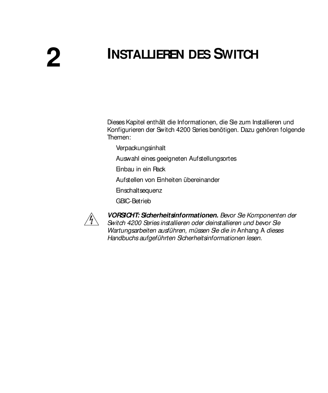 3Com 3C17304, 3C17302, 3C17300 manual Installieren DES Switch 