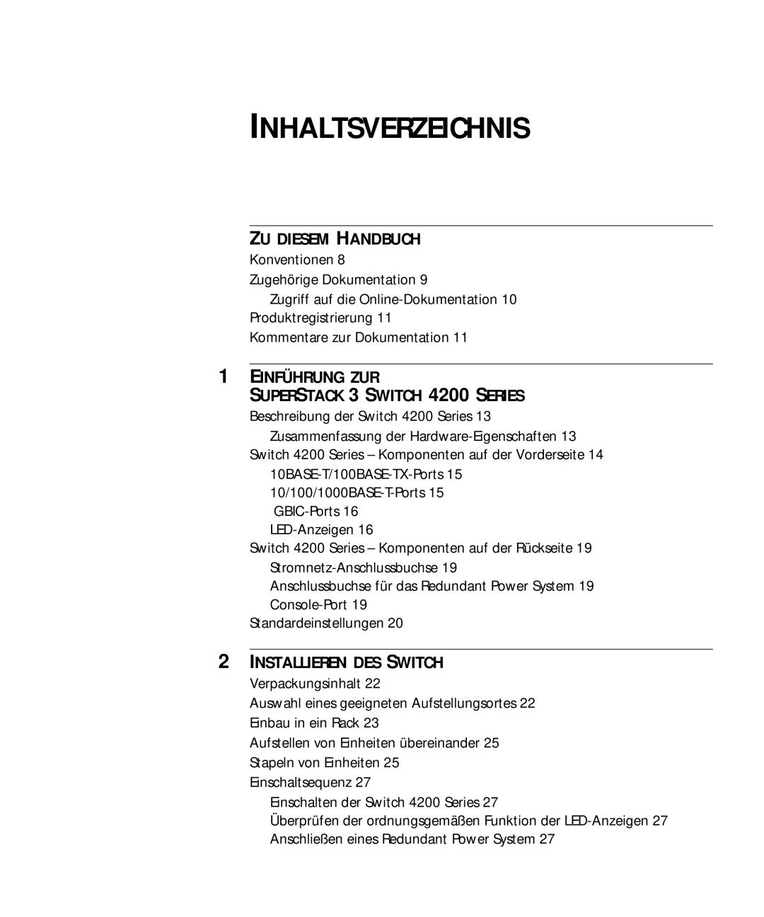 3Com 3C17304, 3C17302, 3C17300 manual Inhaltsverzeichnis, ZU Diesem Handbuch 