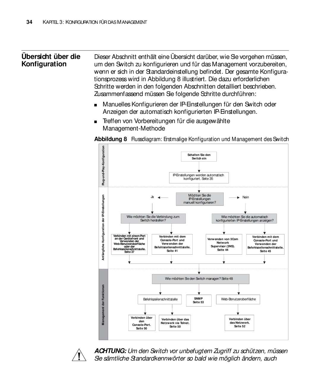 3Com 3C17302, 3C17304, 3C17300 manual Kapitel 3 Konfiguration FÜR DAS Management 