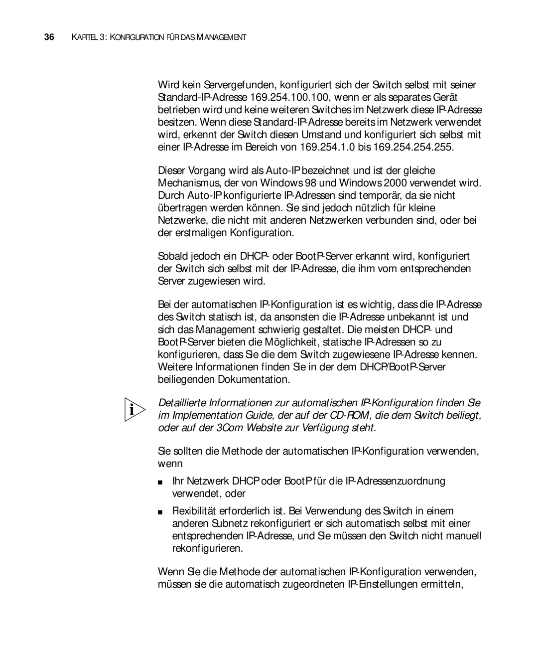 3Com 3C17304, 3C17302, 3C17300 manual Kapitel 3 Konfiguration FÜR DAS Management 