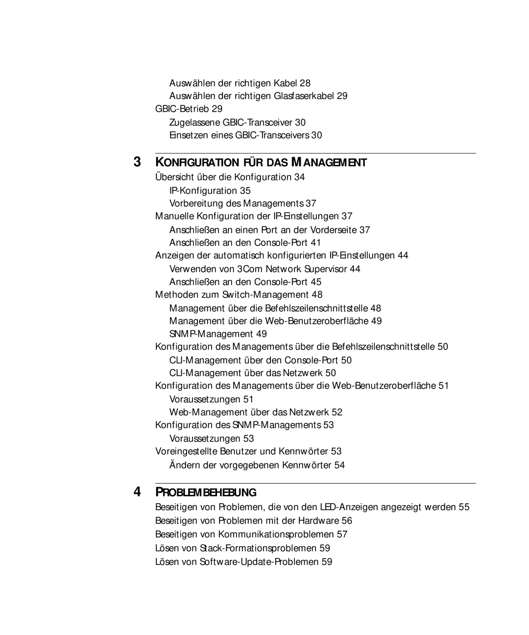 3Com 3C17302, 3C17304, 3C17300 manual Konfiguration FÜR DAS Management 