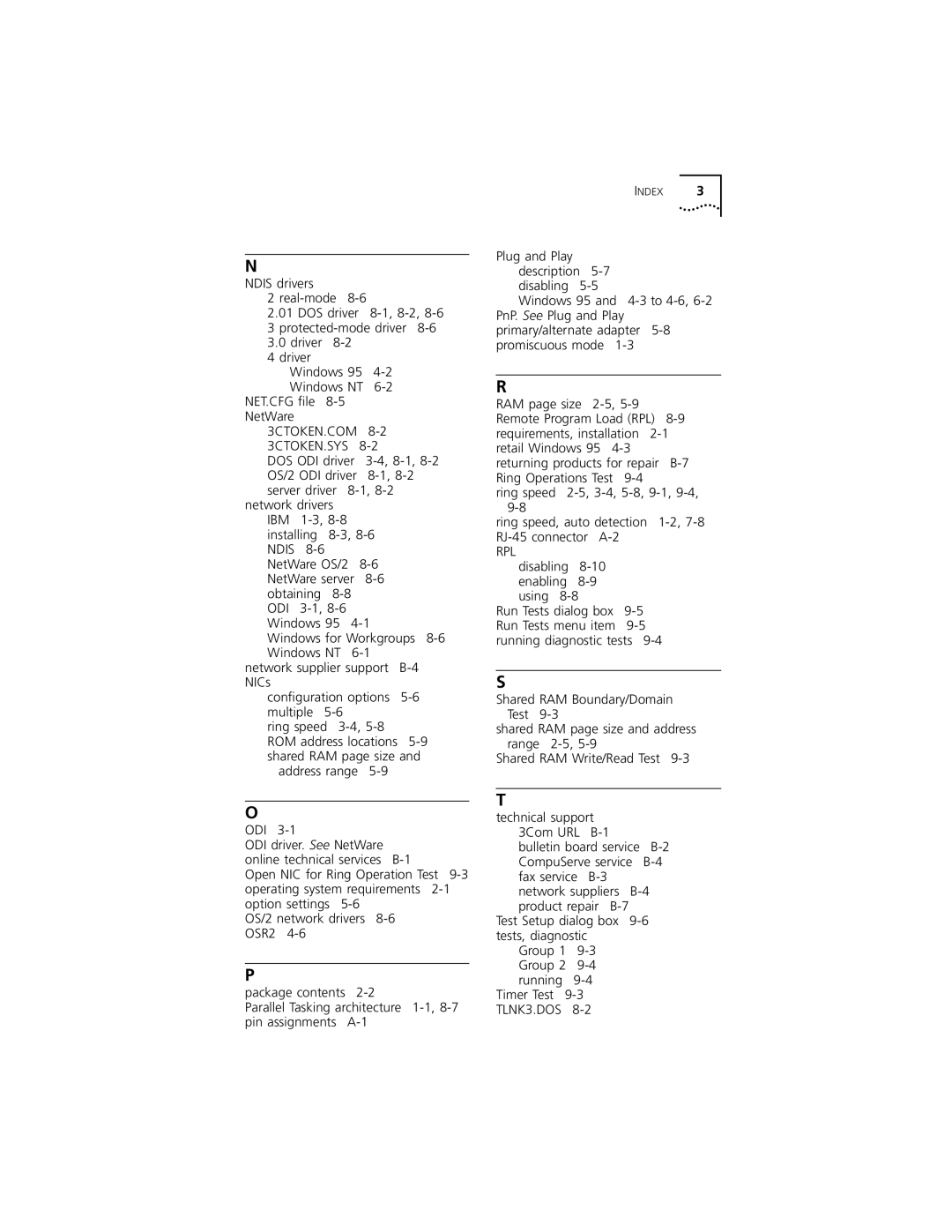 3Com 3C319 manual TLNK3.DOS 