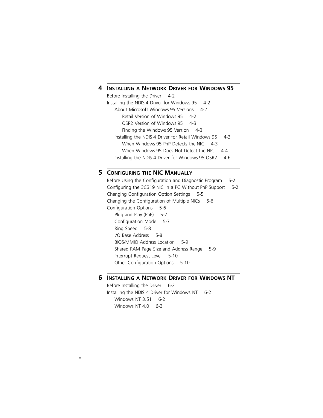 3Com 3C319 manual Installing a Network Driver for Windows NT 