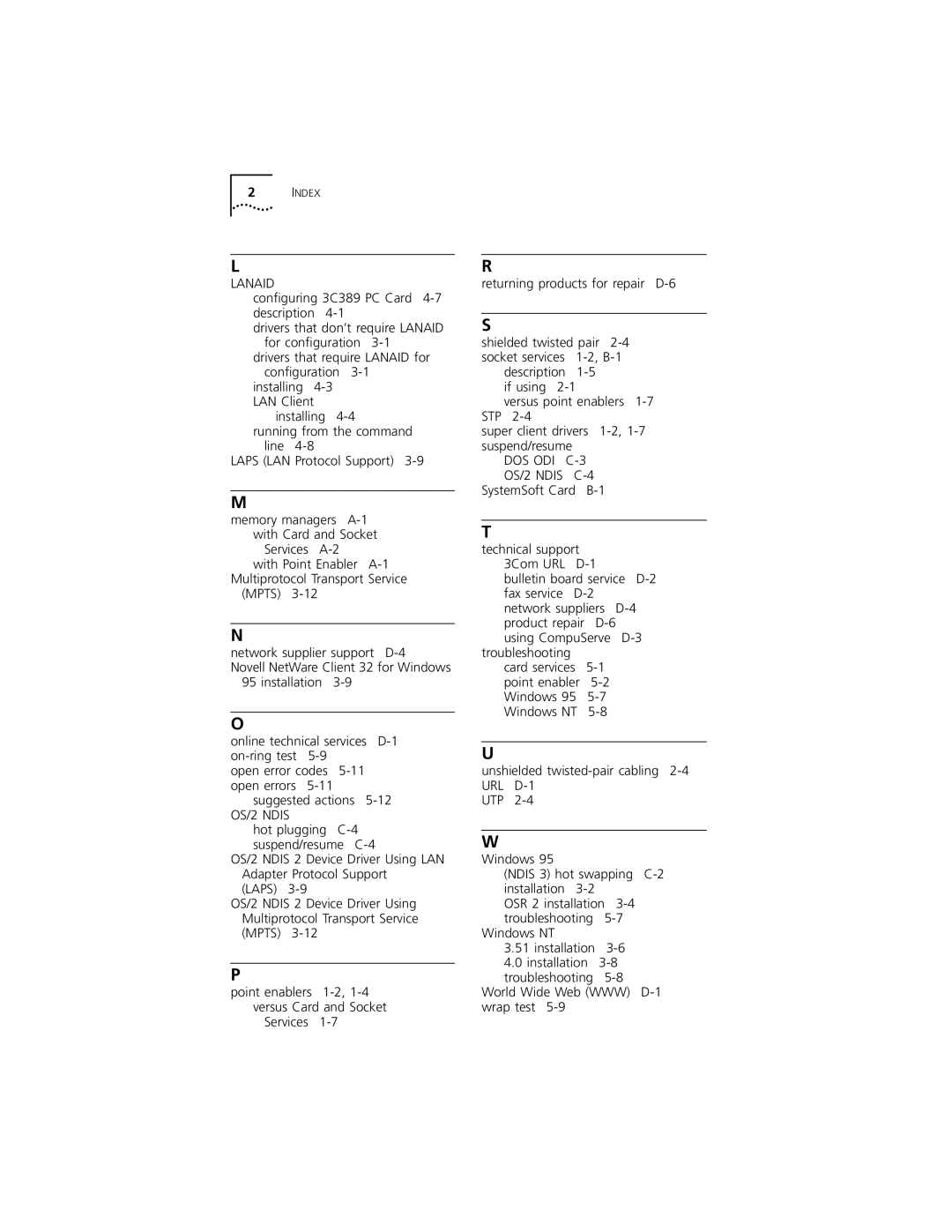 3Com 3C389 manual Lanaid 