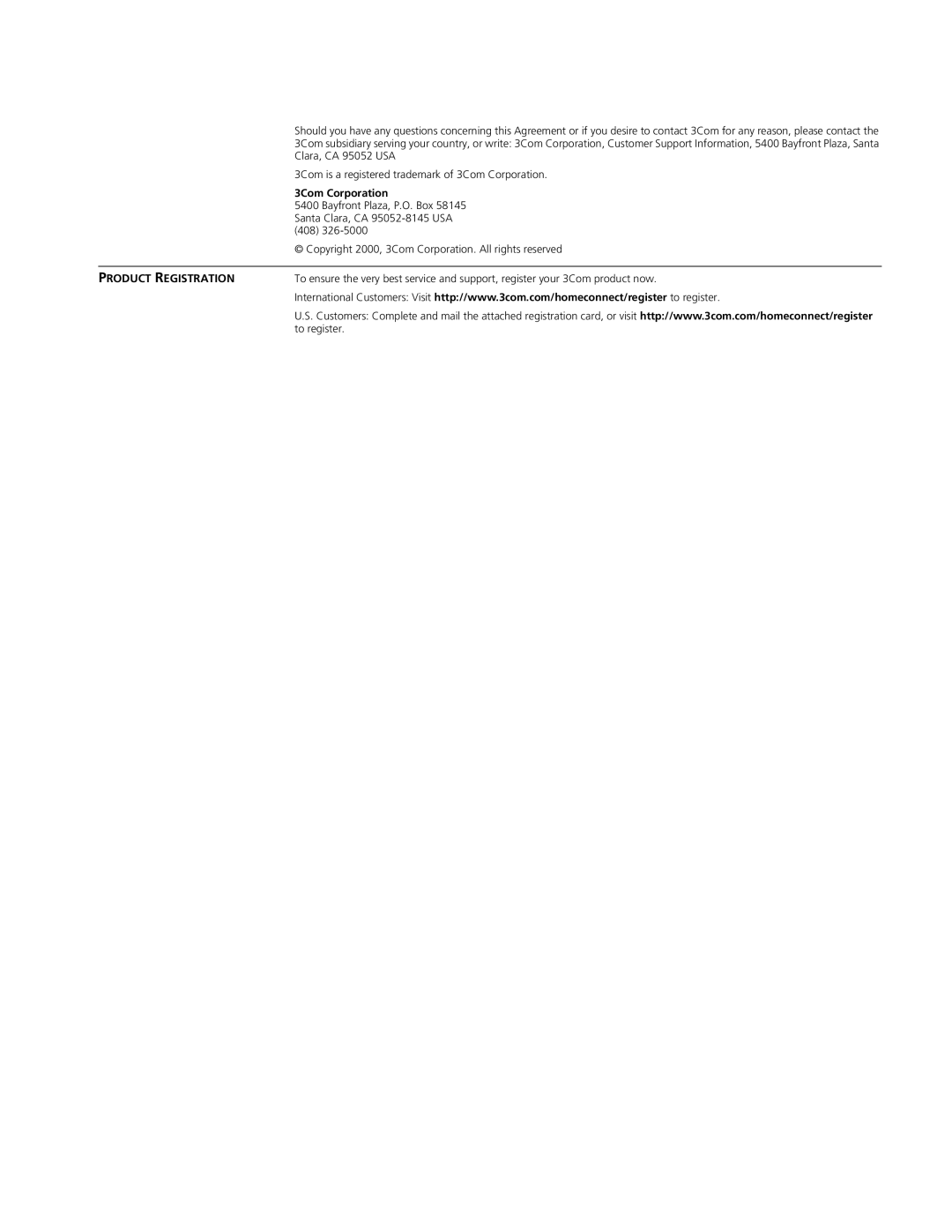 3Com 3C510 manual Product Registration 