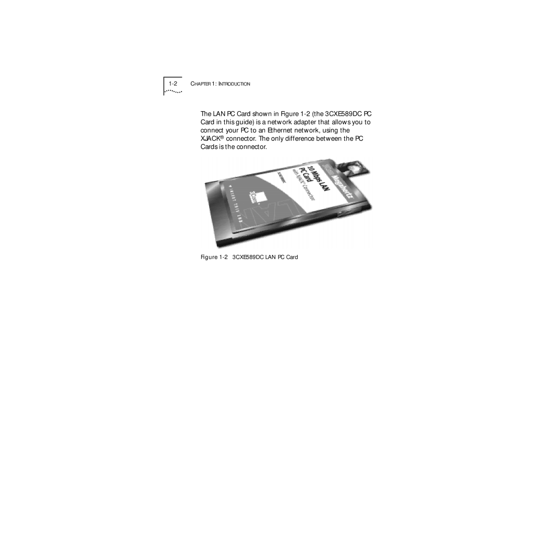 3Com 3C589D manual 23CXE589DC LAN PC Card 