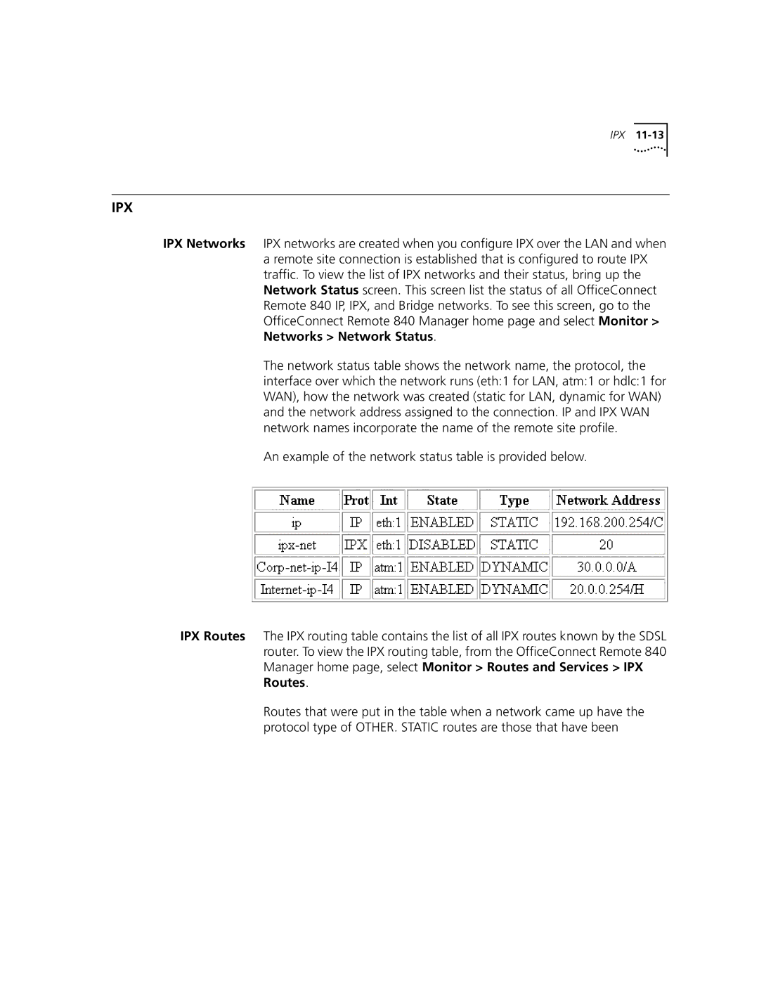 3Com 3C840 manual Ipx 