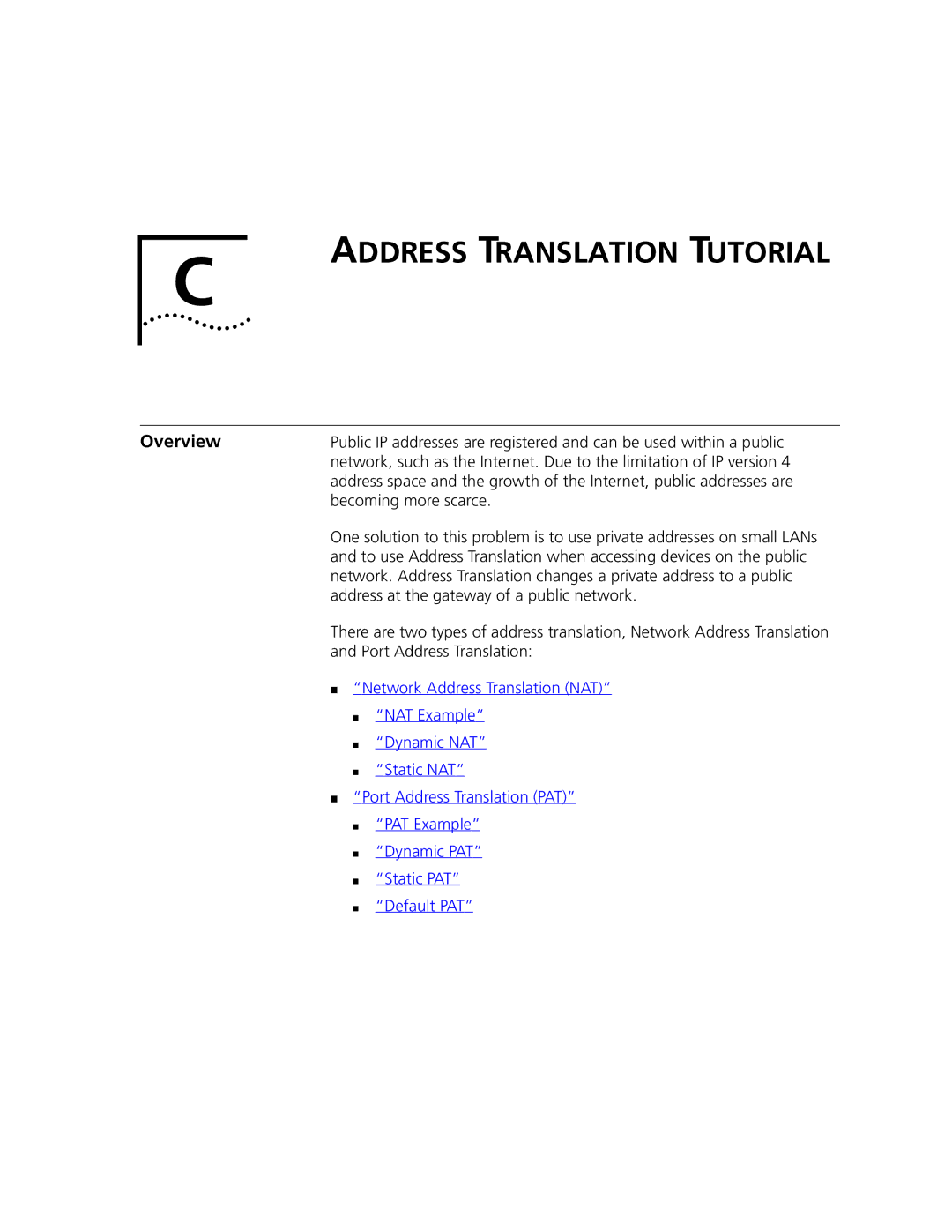 3Com 3C840 manual Address Translation Tutorial, Becoming more scarce 