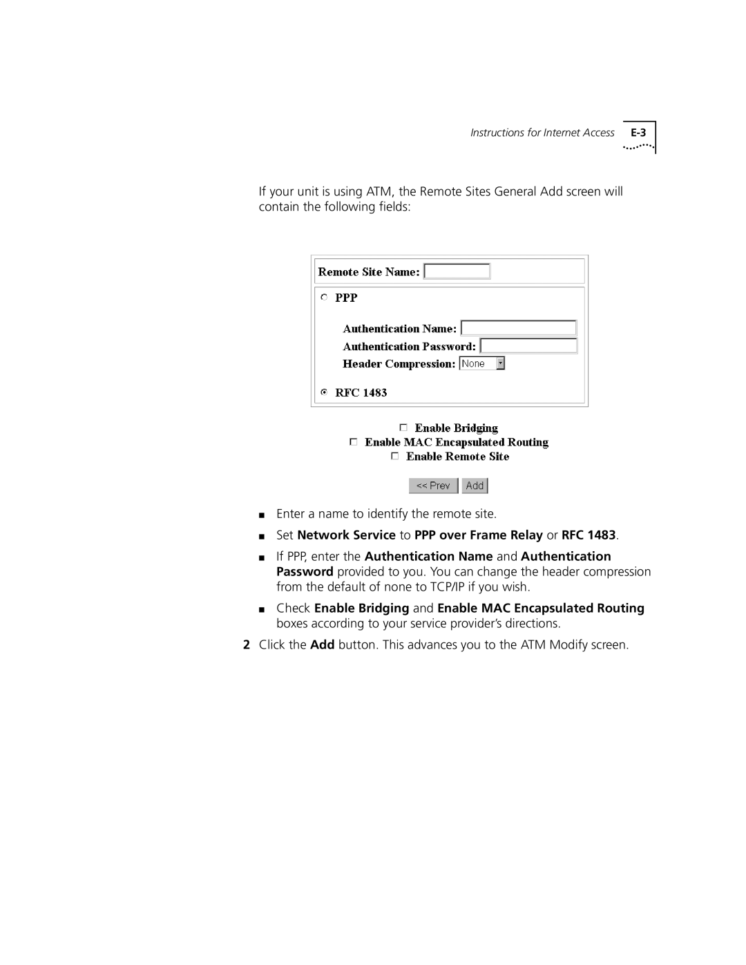 3Com 3C840 manual Instructions for Internet Access 