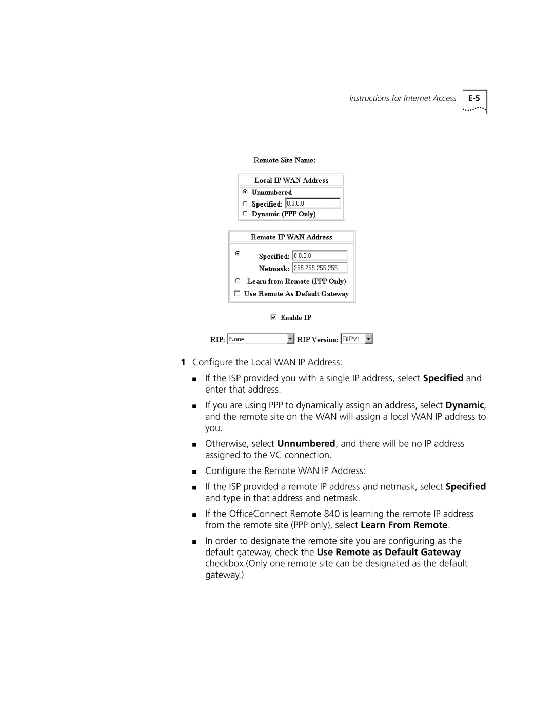 3Com 3C840 manual Instructions for Internet Access 