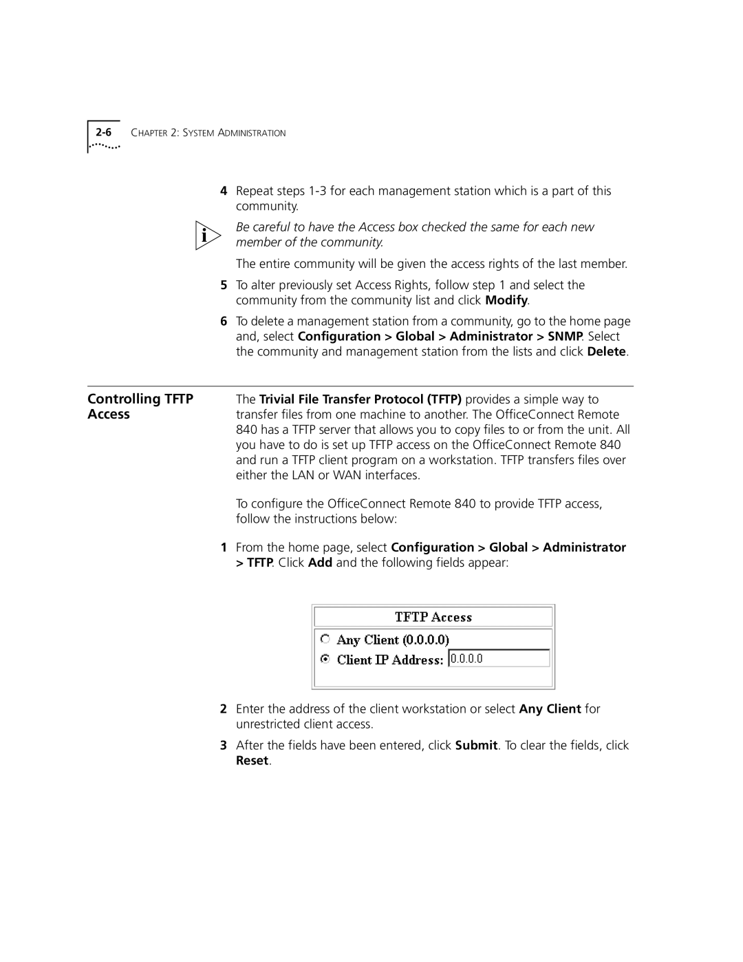 3Com 3C840 manual 6CHAPTER 2 System Administration 