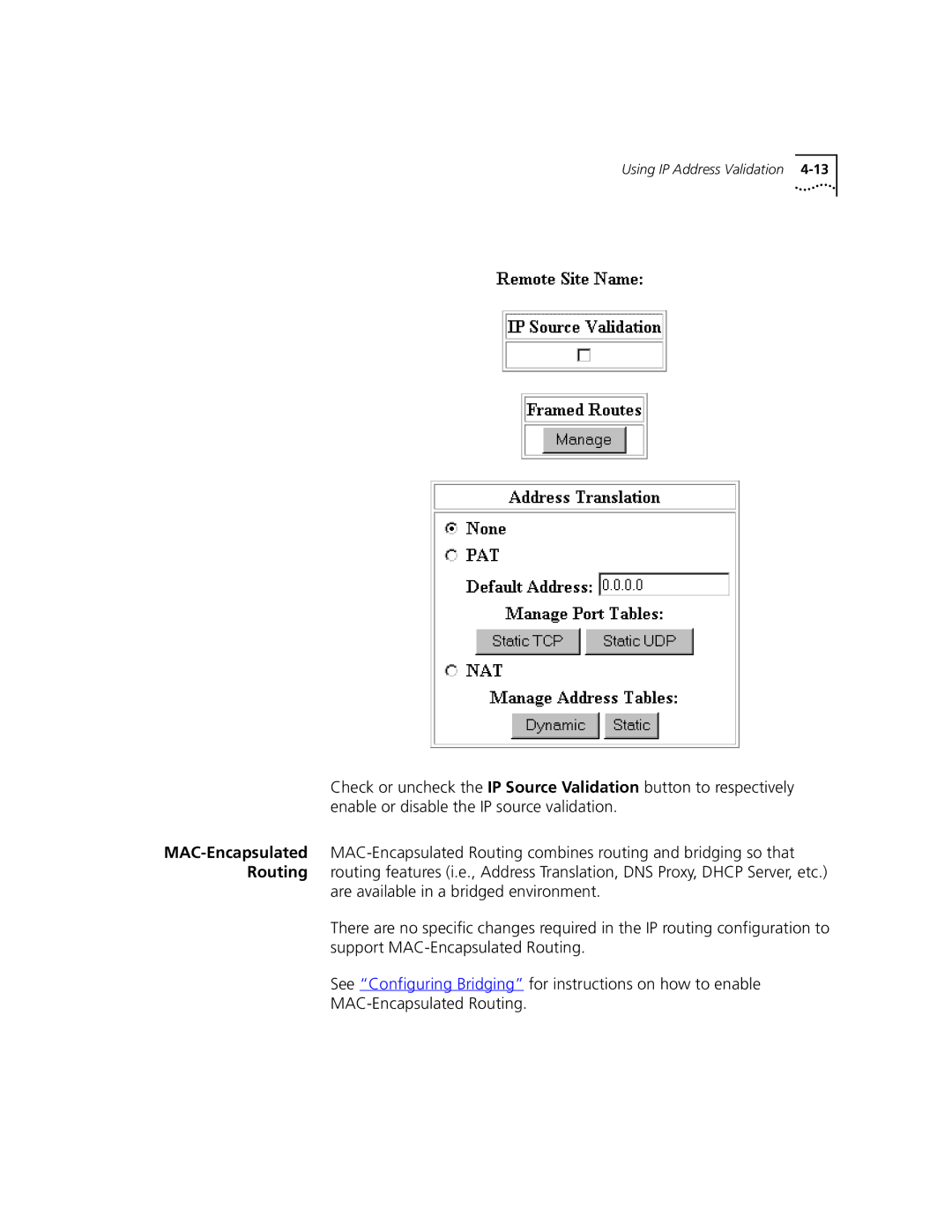 3Com 3C840 manual Using IP Address Validation 