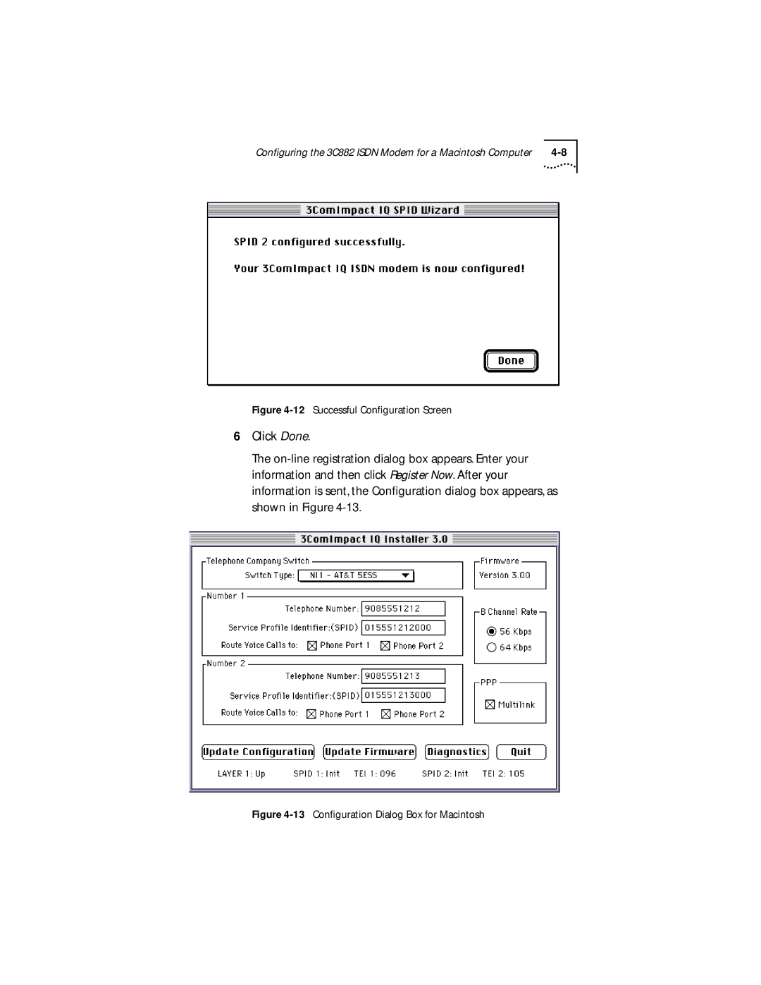 3Com 3C882 manual Successful Conﬁguration Screen 