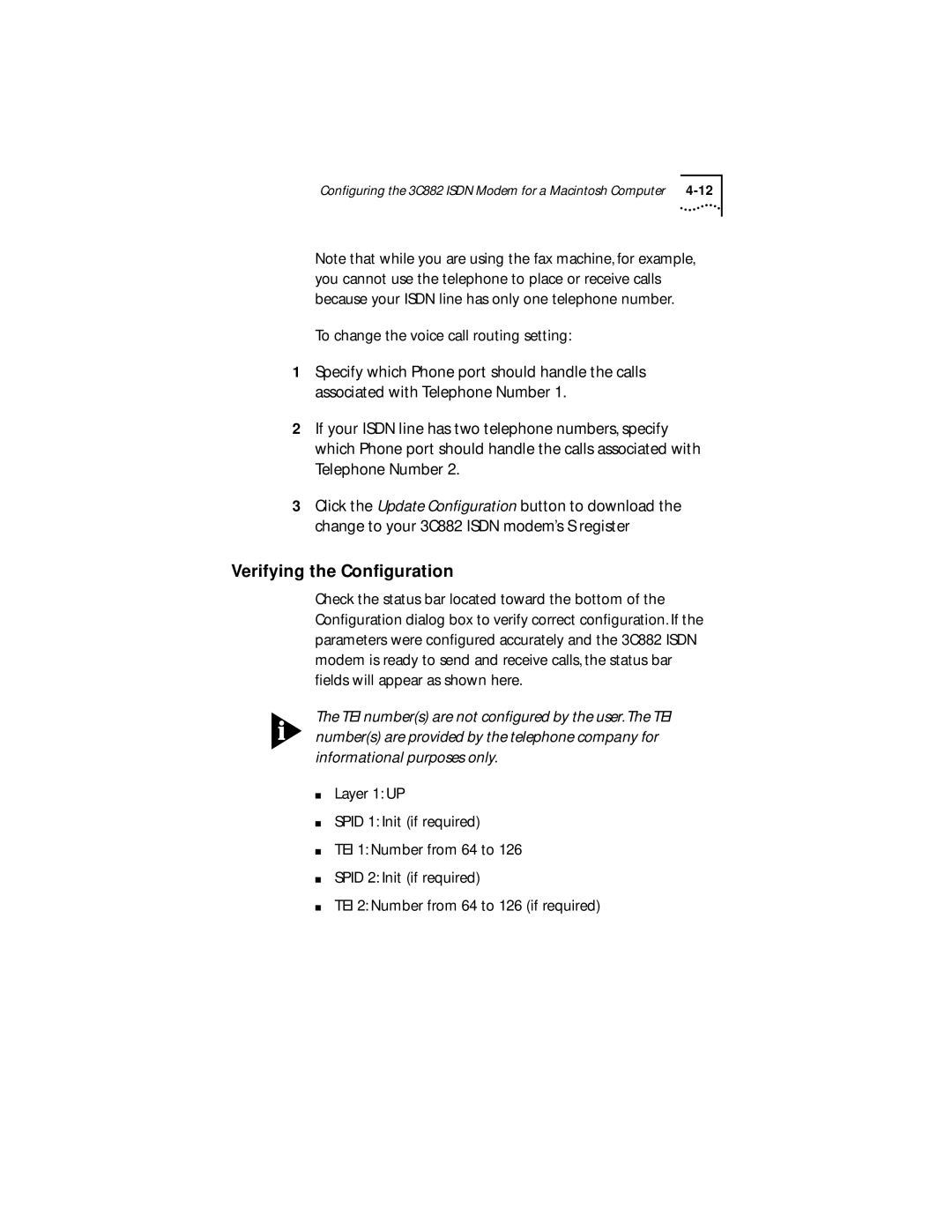 3Com 3C882 manual Verifying the Conﬁguration 