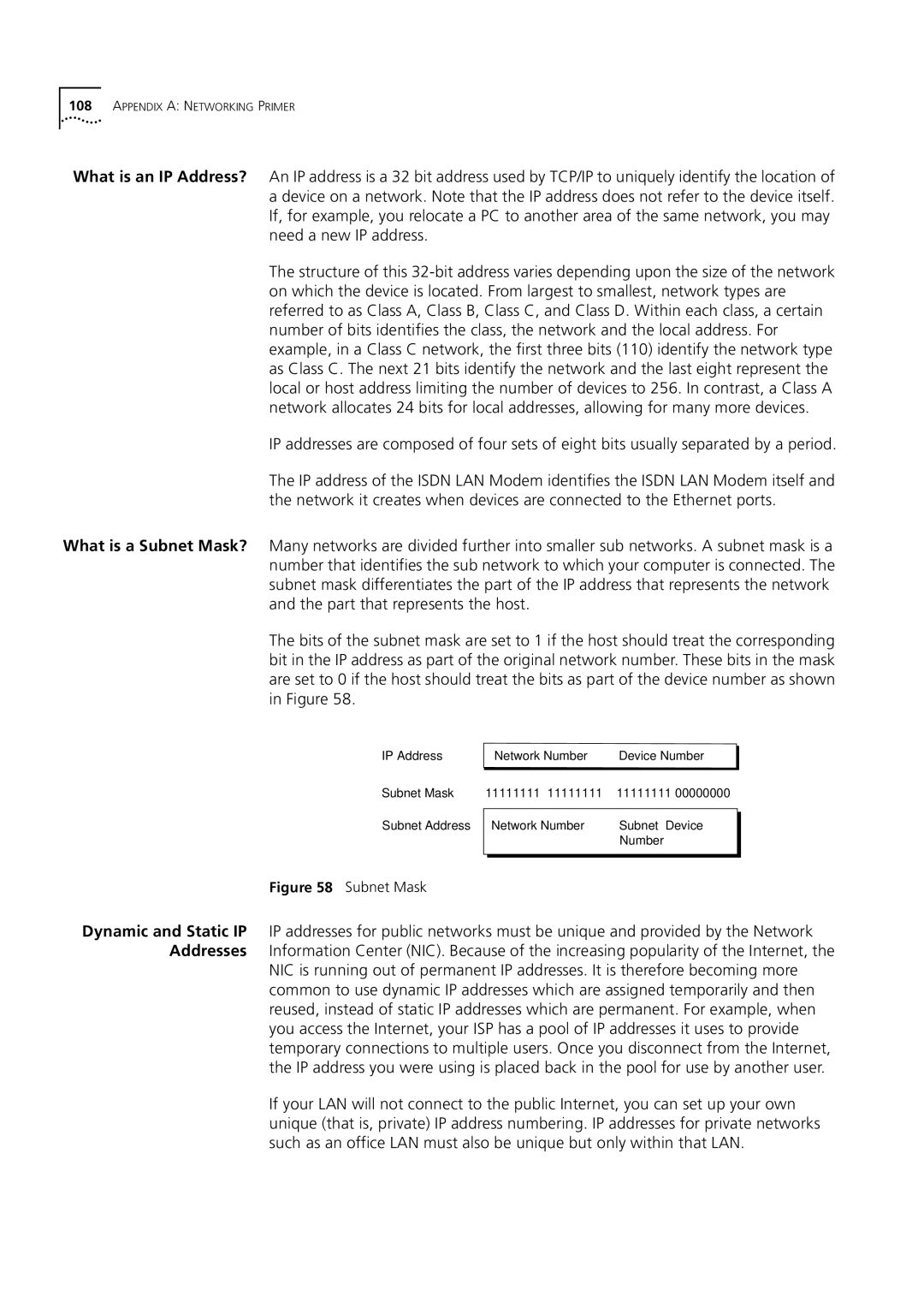 3Com 3C892 manual What is an IP Address? What is a Subnet Mask? 